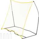 VEVOR Soccer TrainerPortable Soccer Rebounder Net, Iron Soccer Practice Equipment, Sports Football Rebounder Wall with Portable Bag, Perfect for Team Solo Training, Passing, Volley (Single Net-7x7ft)