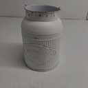 Yoillione Milk Jug, Farmhouse Vase, Decor with Handle - White Metal Vase for Artificial Flowers (Large)