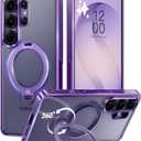 CASEKOO Cobalt Purple Glossy for Samsung Galaxy S26 Ultra Case [360 Spin Magnetic Stand][Fit for MagSafe][18FT Military-Grade Protection] Slim Durable Hand-Polished Frame S26 Ultra Case 6.9", Purple