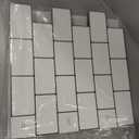 Art3d 20-Sheet Backsplash Tile for Kitchen Peel and Stick, 12"x12" Stick on Subway Tiles for Kitchen, Bathroom Back Splashes, White-Black Grout