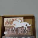 Lineshading 4 Pcs Derby Day Horse Party Decorations Derby Horse Racing Table Decor Wooden Horseman Centerpiece Decor for Home Office Desk Decorations Holiday Party Supplies