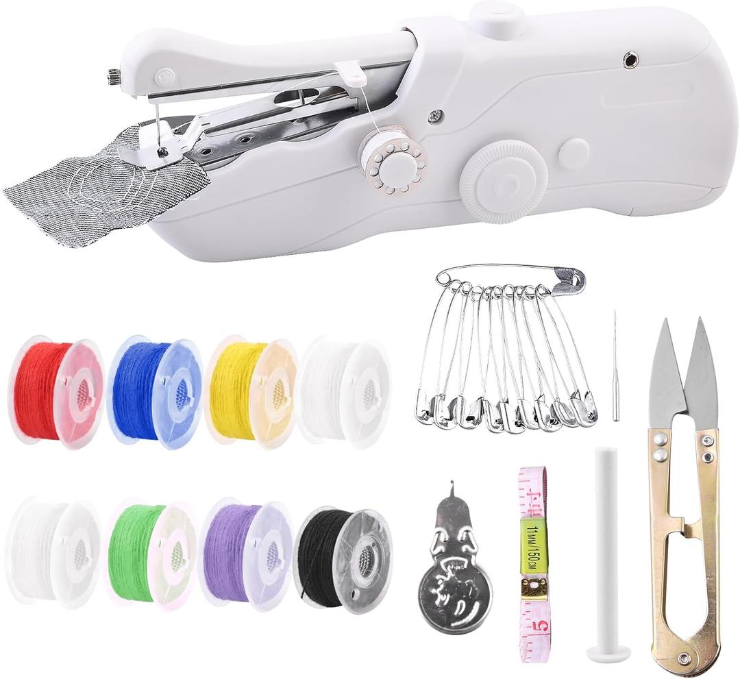 Handheld Sewing Machine for Beginners,Mini Sewing Machines for Quick Stitching,Practical Sewing Tool Portable Sewing Machine Suitable for Home,Travel and DIY,Electric sewing machine