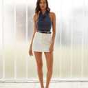 SUUKSESS Women Halter Backless Tank Tops Sexy Cowl Neck Summer Going Out Cami Tops (Gray, XS)