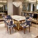 Chair Covers Dining Room Set of 2,Printed Patterned Stretch Non Slip