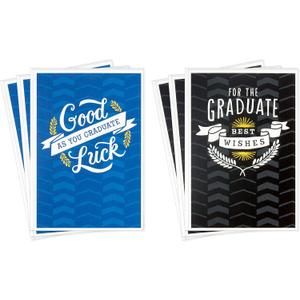 7 x Hallmark Graduation Cards Assortment, Good Luck (6 Cards with Envelopes, 2 Designs)