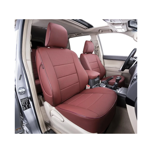 EKR 4runner Seat Covers Full Set 5 Seats 2010-2024,Car Seat Cover for Toyota 4 Runner, Waterproof Leather Seat Covers for Cars SUV, Automotive Seat Covers, Car Seat Protector (Burgundy)