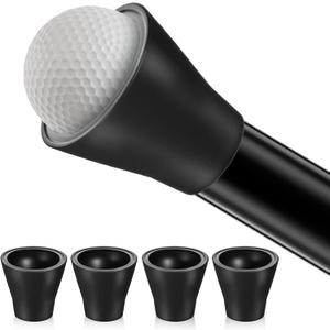 4PCS Golf Ball Grabber Suction Cup Golf Ball Retriever Quick-Install Golfs Balls Picker Upper Tool Portable Grip Sucker Tool Back Saver Durable Golfs Balls Grabber for End Putter Swing Handle