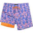 Suffer Men's Swim Shorts - Summer Wave Mens Swim Trunks with Mesh Lining Swimwear Bathing Suits, Large 