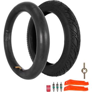 14x2.125 54-254 E-Bike Tire and Tube Set, 14 Inch Electric Scooter Tire Tube with Angled Valve Stem Replacement Electric Scooters,Bikes and Kids Bikes - 1 Pack