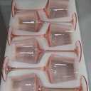 Physkoa Pink Wine Glasses Set of 6-16oz Hand-Blown Pink Wine Glass with Long Stem, Unique Red&White Wine Glasses For Christmas Party Home Bar