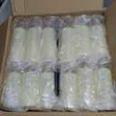 Flickering Flameless Candles Battery Operated with Remote,Led Pillar Candles with Realistic Moving Wick Candles for Halloween,Christmas,Home Decor Pack of 24 (D2.2 xH 5" 6" 7")(Ivory)