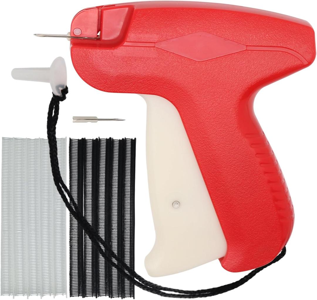 Teotranic Quick Clothing Fixer, Mini Stitch Gun for Clothes, Quilt Tacking Gun, Mini Tagging Gun, Hemming Sewing Tool Kit with 2 Needles, 500 Black & 500 White 5mm Mini Fasteners
