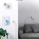 Surge Protector Power Strip - HANYCONY 8 Outlets 4 USB (2 USB C) Charging Ports, Multi Plug Outlet Extender, 5Ft Braided Extension Cord, Flat Plug Wall Mount Desk Charging Station for Home Office ETL (White)