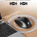 Redragon Wireless Mouse for Laptop, 2.4G Optical Computer Mouse 5-Level 4000DPI, Office Cordless USB Mice, 6 Buttons, 18 Months Battery, Portable for PC, Chromebook, Wins, Mac, Small to Medium Hand