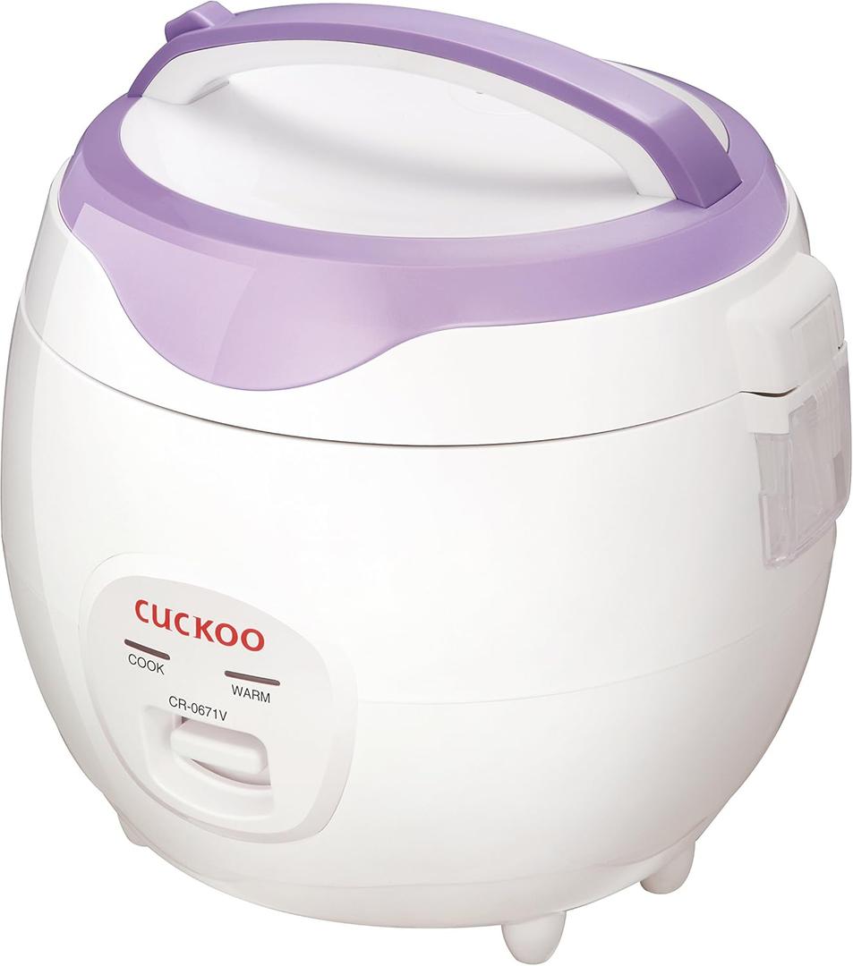 Cuckoo Electric Heating Rice Cooker CR-0671V (Violet/White) (3 Liters / 3.2 Quarts)