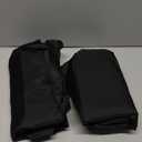 Nasitos 2 Pack Fitted Black Tablecloth for 4 Foot Tables - Open Back Washable Fabric Table Topper for Trade Show, Craft Show, Events, Vendor Booth