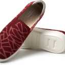 Dearfoams Women's Sophie Loafers (8, Cabernet Print)