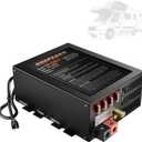 PM4 100 Amp RV Power Converter - Power Converter with Built-in 4 Stage Smart Battery Charger - Multiple Capacities 100A 110V AC to 12V DC 100 Amp Battery Charger RV Power Converter Replacement