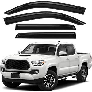 4Pcs Window Rain Guards Outside Tape-On Mount Vent Deflectors Visors