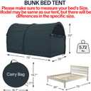 LEEDOR® Bed Tent Dream Tent Bed Canopy Shelter Cabin Sleeping Tent Indoor Bed Curtain Pop Up Privacy Warm Breathable with 4 Doors Twin/Full/Queen for Kids and Adult (Mattress Not Included), BUNK TWIN