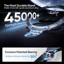 CASEKOO for iPhone 15 Case with Magnetic Invisible Stand [Military Drop Protection] [Compatible with MagSafe] Shockproof Slim Translucent Matte Case 6.1 Inch, Black, for Man/Woman