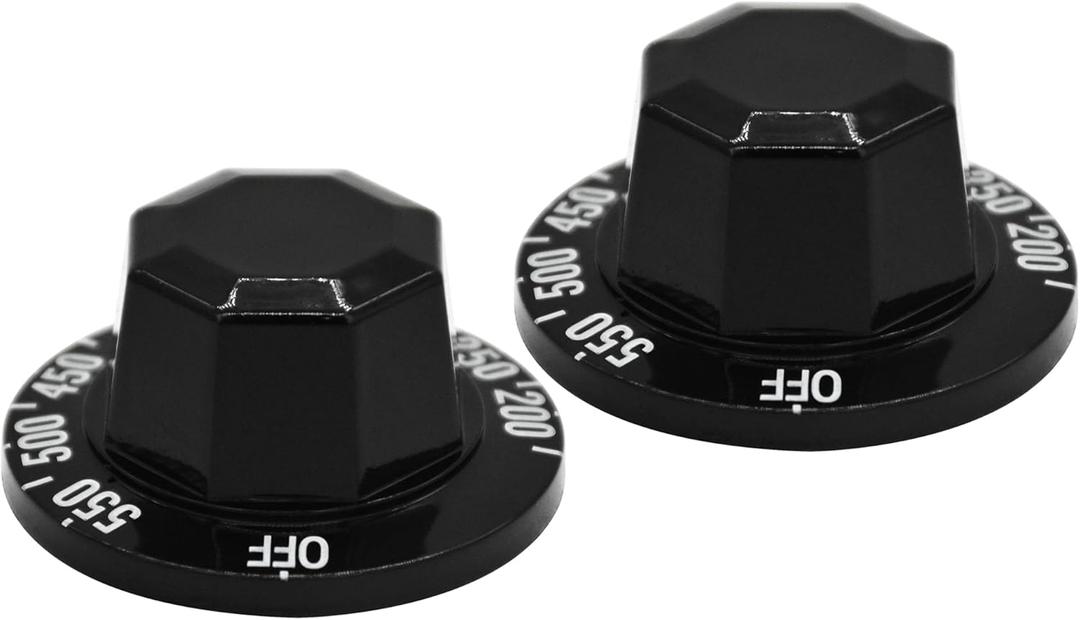 1190573 Thermostat Stove Knob Dial - Off/200-550F Replacement Part Control Compatible with Southbend Range Oven Kitchen Burner Accessories 2PCS