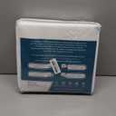 PlushDeluxe Premium Bamboo Mattress Protector  Full Size, Waterproof, & Ultra Soft Breathable Noiseless Washable Bed Mattress Cover for Comfort & Protection - White