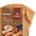 Parchment Paper Sheets, 9x13 In Non-Stick Precut Baking Parchment for Baking, Grilling, Air Fryer, Steaming, and More (Unbleached) - Quarter Sheet Size, Perfect for Bread, Cakes, Cookies, 100PCS