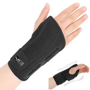 HiRui Wrist Brace Wrist Support with Splints for Men and Women, Hand Support for Carpal Tunnel Arthritis Tendonitis Sprain Recovery Wrist Pain Relief, Day & Night Support (Black-Left Hand, Medium)
