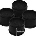 4 Sets Furniture Risers 2 inch Black Bed Risers, Heavy Duty Round Stackable Bed Lifts Risers 2" or 4" for Table, Sofa, Couch, Desk, Adjustable Bed Frame Risers