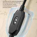 DEWENWILS 3Ft Automatic GFCI Extension Cord Outdoor, 12/3 SJTW Heavy Duty Extension Cord, Power Cord with LED Lighted 3 Prong Plug, 15A/125V/1875W, Black, UL Listed