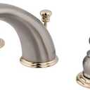 Kingston Brass KB979AL Victorian Widespread Bathroom Faucet, 8-Inch Adjustable Center, Brushed Nickel/Polished Brass