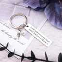Memorial Keychain Sympathy Gifts for Loss of Loved One Remembrance Gift (Silver)