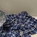 58" Wide Anti Pill Polar Fleece Fabric | Sold by The Yard (Plaid Navy Blue Black)