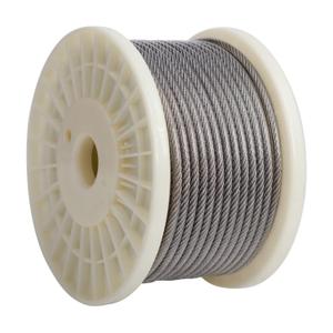 AGTEK Wire Rope Stainless Steel Vinyl Coated Aircraft Cable for Decking Railings String Lights, 100 Feet-by-1/8-Inch Thru 3/16-Inch, 7x7 Strands Construction
