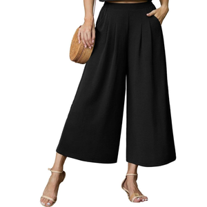 Lepunuo Womens Summer Flowy Wide Leg Pants Matching Sets Vacation Beach Travel Outfits (Medium)