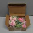 karoro 2 Packs Peonies Artificial Flowers, Small Silk Rose Pink Artificial Peonies Flowers Fake Peonies Faux Peonies Bouquet for Centerpiece Table Wedding Party Home Decor (2, Rose Red & Pink)