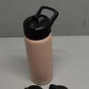 SipX Triple-Insulated Stainless Steel Water Bottle 25oz. With 3 Lids, BPA-Free Reusable Insulated Water Bottle Keeps Cold 24 Hours, Metal Water Bottle Made Of Sustainable Material For Hiking & Biking (Peach)