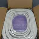 7 Piece Cotton Rope Woven Basket Set - Small Basket for Baby Nursery, Pets, Montessori, Dog & Cat Toy Boxes, Bathroom Organization Bins (White/Purple)