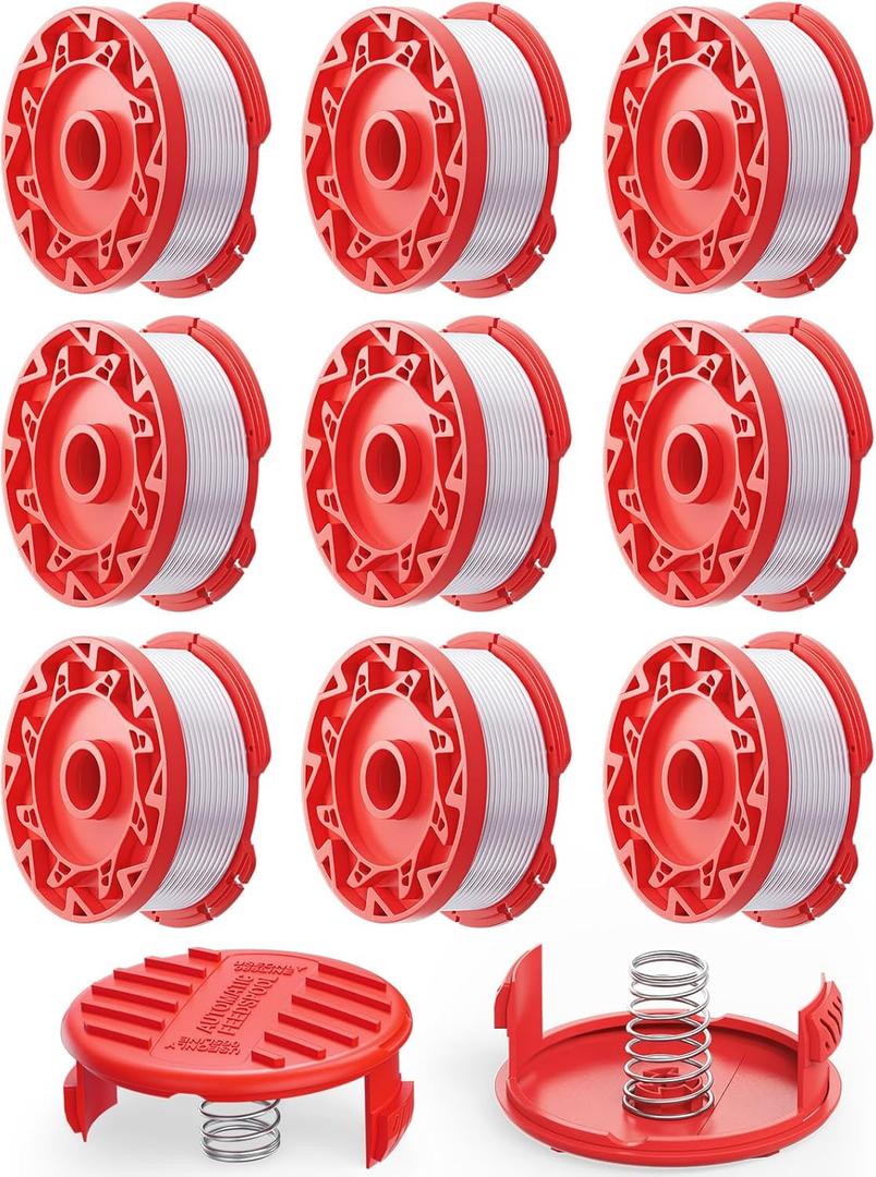 11 Pcs CMZST0653 String Trimmer Line Spool 0.065" 30Ft Compatible with Craftsman Weed Wacker, Auto Feed Weed Eater String Head Replacement Parts for Craftsman Weed Whacker
