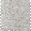 10 - Sheet Pearl Shells Tile Peel and Stick Backsplash, Self Adhesive Wall Tile for Kitchen, Bathroom, Bedroom (11.8"X11.8", White Nature)