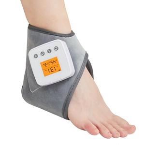 AOBOCO Cordless Ankle Massager with Heat - 3000mAh Ankle Heating Pad for Achilles Tendonitis and Plantar Fasciitis, Rechargeable Heated Foot Brace Wrap, 3 Vibration Mode, Auto Shut Off