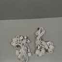 Meonum 2 Pack Accessory Cord with 18 LED Light Bulb C7 Cord Clip Christmas Village Lights with Double Spare Fuse Blow Mold String Lights Decoration for Xmas Village House Pumpkin Crafts