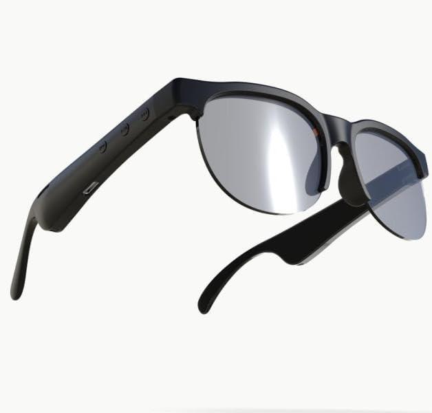 Smart Bluetooth Glasses for Hands-Free Calling and Music, Open-Ear Wireless Sunglasses, Rechargeable Eyewear Compatible with iOS and Android