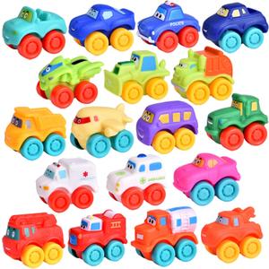 FUN LITTLE TOYS 18Pcs Prefilled Easter Eggs with Toy Cars, Easter Eggs Filled for Toddlers Kids Boys Hunt, Easter Party Favors, Easter Basket Stuffers, Easter Egg with Kids Toys
