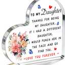 Mothers Day Gifts for Adult Daughter from Mom Dad Parents Daughters Gifts Christmas Valentines Daughters Birthday Gift Acrylic Plaque On Shelf Desk Table