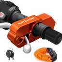 Motorcycle Lock Anti Theft Heavy Duty, Motorcycle Handlebar & Brake Lock with Helmet Lock, Bike Lock, Universal for All Bike Motorcycle Orange