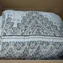 Madison Park King Comforter Set, Boho Comforters with Chenille Trims, All Seasons, Microfiber Bedding, Pillow & Shams, Ibiza, Cal King, Black/Ivory 4 Piece