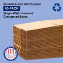 Box USA Moving Boxes, 30"L x 5"W x 24"H 10-Pack Large Side Loading Corrugated Cardboard Box for Packing, Shipping and Storage