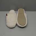 EverFoams Women's Fuzzy Slip-on Slippers Warm Cozy Soft Lightweight Memory Foam Indoor House Shoes (9-10, Cream White)